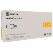 SANTEX POWDERED - Latex gepuderte Körperhandschuhe, 100 Stück, M