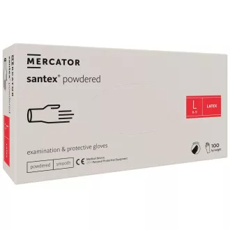 SANTEX POWDERED - Latex gepuderte Körperhandschuhe, 100 Stück, M