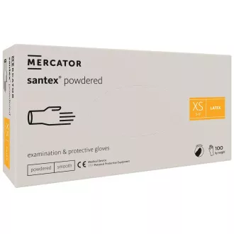 SANTEX POWDERED - Latex gepuderte Körperhandschuhe, 100 Stück, XS SANTEX POWDERED - Latex gepuderte Körperhandschuhe, 100 Stück, XS