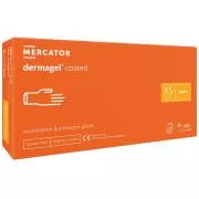 DERMAGEL COATED - Latex puderfreie Körperhandschuhe, Innenschicht Polymer, 100 Stück, L