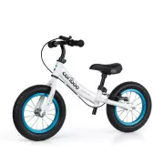 MOVINO Cariboo ADVENTURE Kinderfahrrad mit Bremse, 12'' aufblasbare Räder, weiß und blau