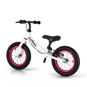 MOVINO Cariboo ADVENTURE Kinderfahrrad mit Bremse, aufblasbare Räder 12'', weiß und rosa MOVINO Cariboo ADVENTURE Kinderfahrrad mit Bremse, aufblasbare Räder 12'', weiß und rosa
