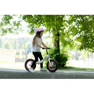 MOVINO Cariboo ADVENTURE Kinderfahrrad mit Bremse, aufblasbare Räder 12'', weiß und rosa MOVINO Cariboo ADVENTURE Kinderfahrrad mit Bremse, aufblasbare Räder 12'', weiß und rosa