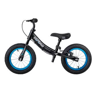 MOVINO Cariboo ADVENTURE Kinderfahrrad mit Bremse, 12'' aufblasbare Räder, schwarz und blau