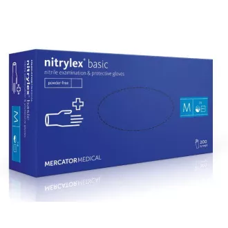 NITRYLEX BASIC - Nitrilhandschuhe (ohne Puder) dunkelblau, 100 Stück, M