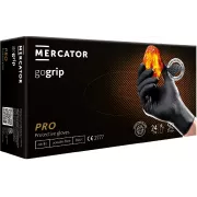 MERCATOR® GOGRIP - Nitril-Handschuhe, puderfrei, 50 Stück, schwarz, M