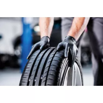 MERCATOR® GOGRIP - Nitril-Handschuhe, puderfrei, 50 Stück, schwarz, M