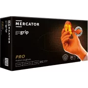MERCATOR® GOGRIP - Nitril-Handschuhe, puderfrei, 50 Stück, orange, XXL