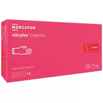 NITRYLEX MAGENTA - Nitrilhandschuhe (ohne Puder), 100 Stück, L NITRYLEX MAGENTA - Nitrilhandschuhe (ohne Puder), 100 Stück, L