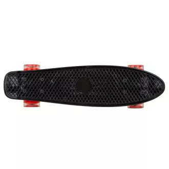 Pennyboard mit LED-Rädern, 56 cm SCHWARZ/ROT