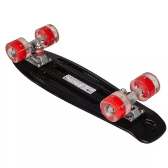 Pennyboard mit LED-Rädern, 56 cm SCHWARZ/ROT