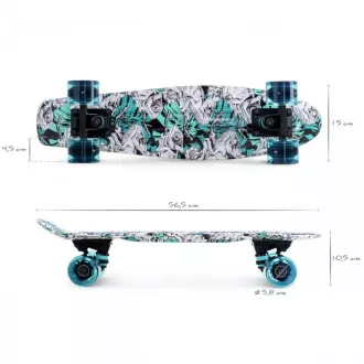 Pennyboard MOVINO Chameleon (DoublePrint) mit LED-Rädern, 56cm