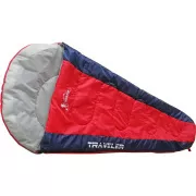 Schlafsack ENERO CAMP, 210x80/50 cm, blau-rot