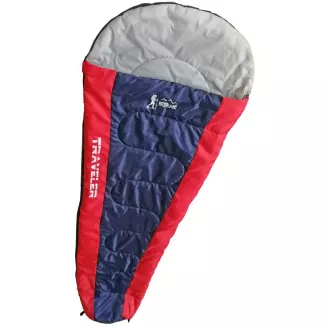 Schlafsack ENERO CAMP, 210x80/50 cm, blau-rot