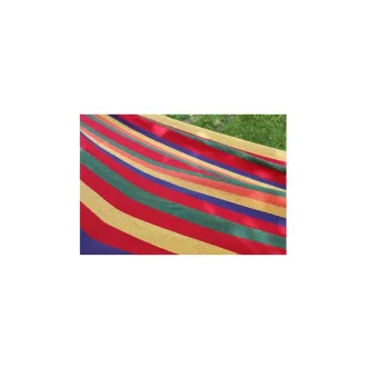Faltbare Hängematte aus Baumwolle, rot-gelb, 260x80cm Faltbare Hängematte aus Baumwolle, rot-gelb, 260x80cm
