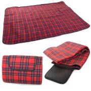 Picknickdecke mit wasserdichter Unterseite 150x200 cm, rot kariert