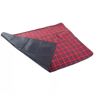 Picknickdecke mit wasserdichter Unterseite 150x200 cm, rot kariert