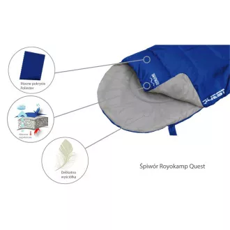 Touristenschlafsack Royokamp QUEST 210x70 cm, dunkelblau, Dunkelblau Touristenschlafsack Royokamp QUEST 210x70 cm, dunkelblau, Dunkelblau