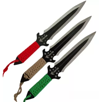 Wurfmesserset mit Scheide, 25 cm 3 Stück Wurfmesserset mit Scheide, 25 cm 3 Stück