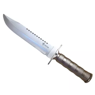 Taktisches Messer MILITARY FINKA SURVIVAL 35 cm schwarz/silber, Schwarz