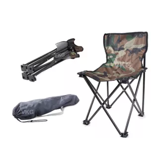 Klappbarer Campingstuhl (ohne Armlehnen), camouflage, Light camouflage