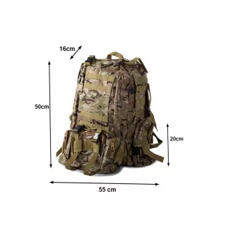 Lynx Tarnrucksack, militärisches Tarnmuster - 48,5 l, Wüstentarn Lynx Tarnrucksack, militärisches Tarnmuster - 48,5 l, Wüstentarn