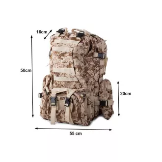 Lynx Tarnrucksack, militärisches Tarnmuster - 48,5 l, Wüstentarn Lynx Tarnrucksack, militärisches Tarnmuster - 48,5 l, Wüstentarn