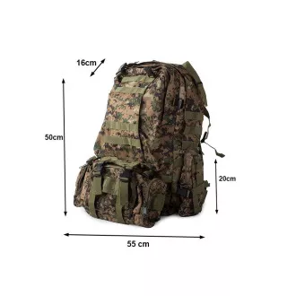 Lynx Tarnrucksack, militärisches Tarnmuster - 48,5 l, Wüstentarn Lynx Tarnrucksack, militärisches Tarnmuster - 48,5 l, Wüstentarn