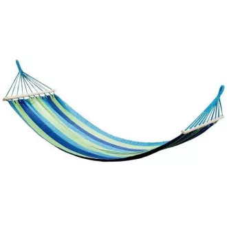 Hängematte aus Baumwolle 270x80cm, für eine Person, Tragkraft 130kg, Blau-Grün Hängematte aus Baumwolle 270x80cm, für eine Person, Tragkraft 130kg, Blau-Grün