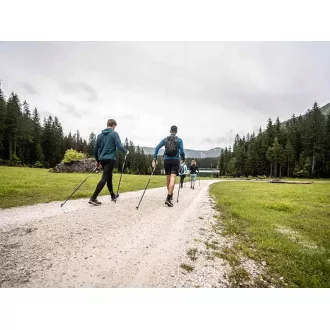 Nordic Walking-Trekkingstöcke mit ergonomischem Korkgriff, 135 cm, 2 Stück, Schwarz Nordic Walking-Trekkingstöcke mit ergonomischem Korkgriff, 135 cm, 2 Stück, Schwarz