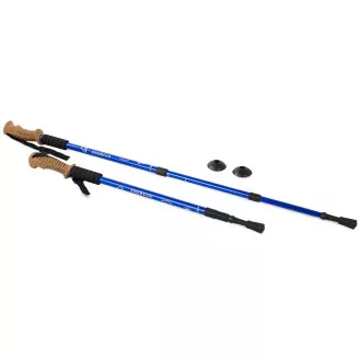 Nordic Walking-Trekkingstöcke mit ergonomischem Korkgriff, 135 cm, 2 Stück, Schwarz Nordic Walking-Trekkingstöcke mit ergonomischem Korkgriff, 135 cm, 2 Stück, Schwarz