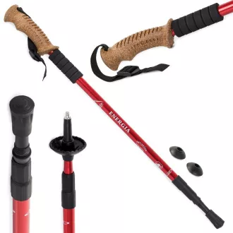Nordic Walking-Trekkingstöcke mit ergonomischem Korkgriff, 135 cm, 2 Stück, Schwarz Nordic Walking-Trekkingstöcke mit ergonomischem Korkgriff, 135 cm, 2 Stück, Schwarz