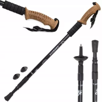 Nordic Walking-Trekkingstöcke mit ergonomischem Korkgriff, 135 cm, 2 Stück, Blau Nordic Walking-Trekkingstöcke mit ergonomischem Korkgriff, 135 cm, 2 Stück, Blau