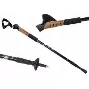 Nordic-Walking-Trekkingstöcke mit Korkgriff, 135 cm, 2 Stück, Schwarz