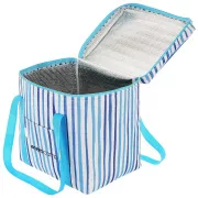 Thermotasche ENERO CAMP 32x25x35 cm, 28 l, blau gestreift