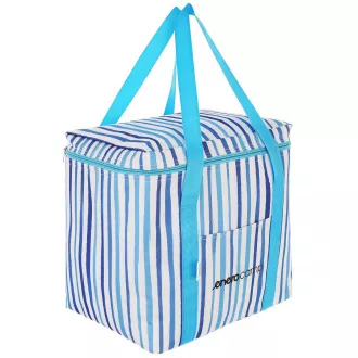 Thermotasche ENERO CAMP 32x25x35 cm, 28 l, blau gestreift Thermotasche ENERO CAMP 32x25x35 cm, 28 l, blau gestreift
