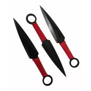 FOXTER Wurfmesserset mit geflochtenem Griff, 17,5 cm 3 Stück