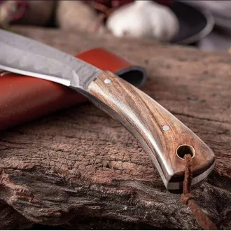 Wandermesser mit verzierter Klinge KUKRI, 19 cm