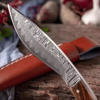 Wandermesser mit verzierter Klinge KUKRI, 19 cm