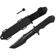 Militärisches Überlebensmesser mit Feuerstein, 31 cm