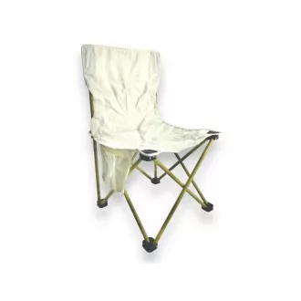 Großer klappbarer Campingstuhl 40x40x68 cm, Weiß Großer klappbarer Campingstuhl 40x40x68 cm, Weiß
