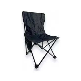 Großer klappbarer Campingstuhl 40x40x68 cm, Schwarz