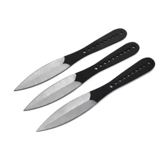 Wurfmesserset mit Scheide, 23 cm, 3 Stück