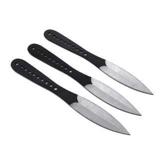 Wurfmesserset mit Scheide, 23 cm, 3 Stück