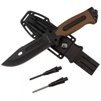 HASTAA Tactical Messer   Feuerstarter und Schärfer, 28 cm
