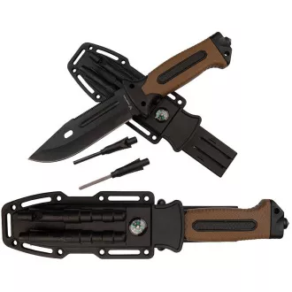 HASTAA Tactical Messer   Feuerstarter und Schärfer, 28 cm
