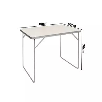 Klappbarer Campingtisch 80x60x70 cm, weiß