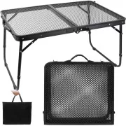 Klappbarer Campingtisch 60x40x27 cm, schwarz