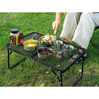 Klappbarer Campingtisch 60x40x27 cm, schwarz Klappbarer Campingtisch 60x40x27 cm, schwarz