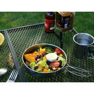 Klappbarer Campingtisch 60x40x27 cm, schwarz Klappbarer Campingtisch 60x40x27 cm, schwarz
